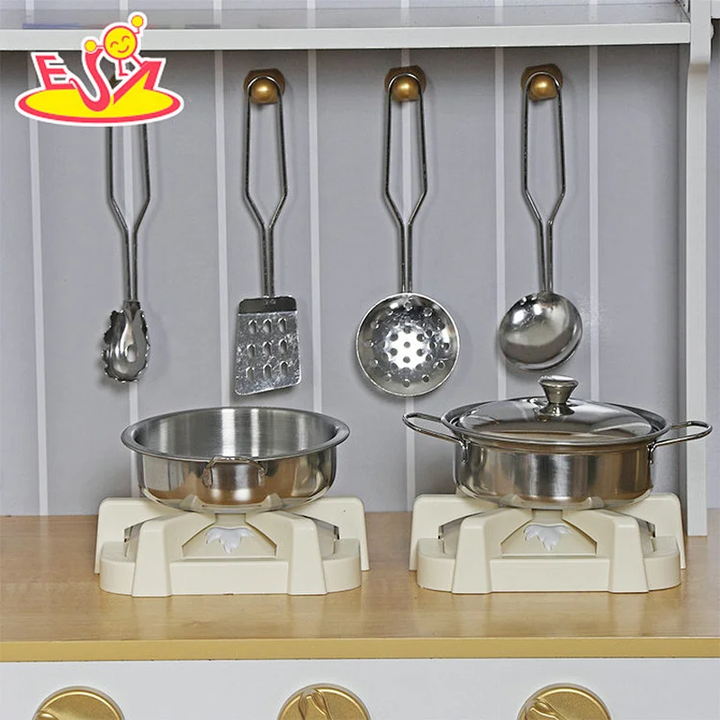 Nuevo diseño Macaron lindo juguete de cocina de madera para niños W10C582